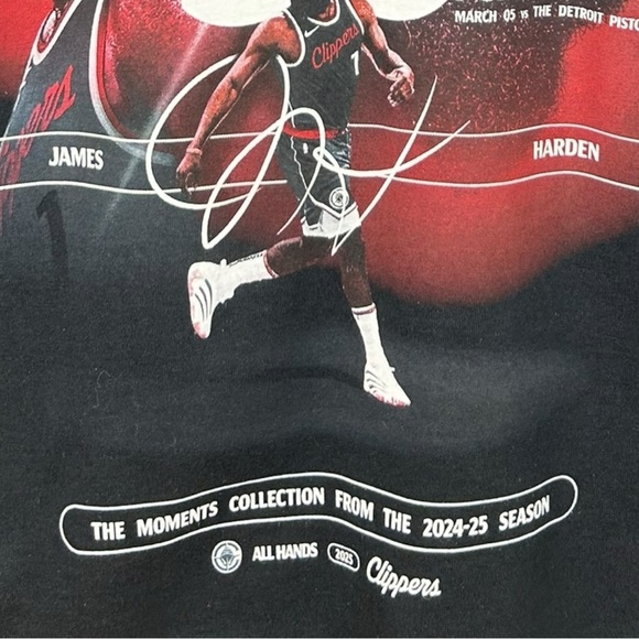 LA Clippers - James Harden 2025 NBA Playoffs Tee-Shirt + Rally Towel - Black, XL - Picture 11 of 14